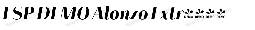 FSP DEMO Alonzo Extr字体转换